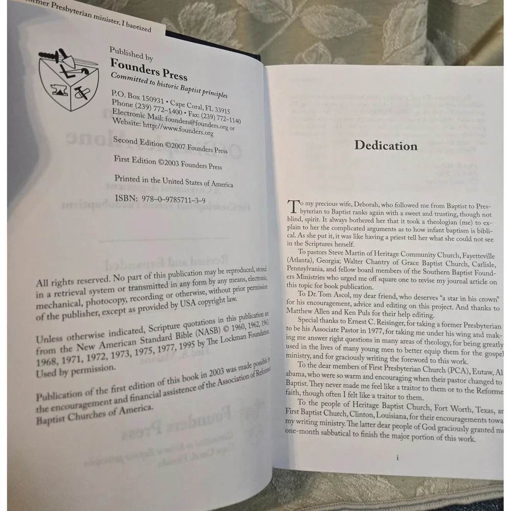 Baptism of Disciples Alone : A Covenantal Argument for Credo vs Paedobaptism